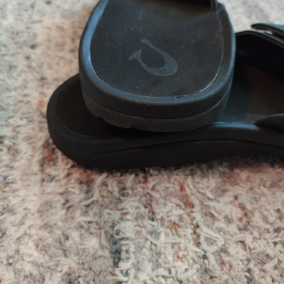 OluKai Black Slide Sandals for Men - Picture 8 of 10